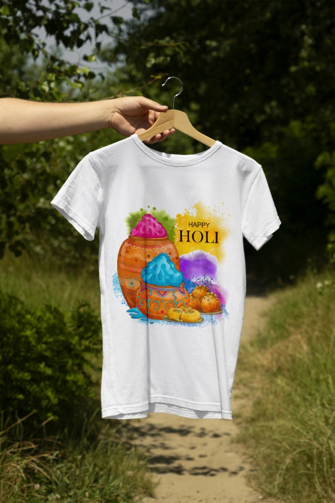 Happy Holi T- Shirt | Unisex T-shirt | Lets Play Holi | Dri Fit