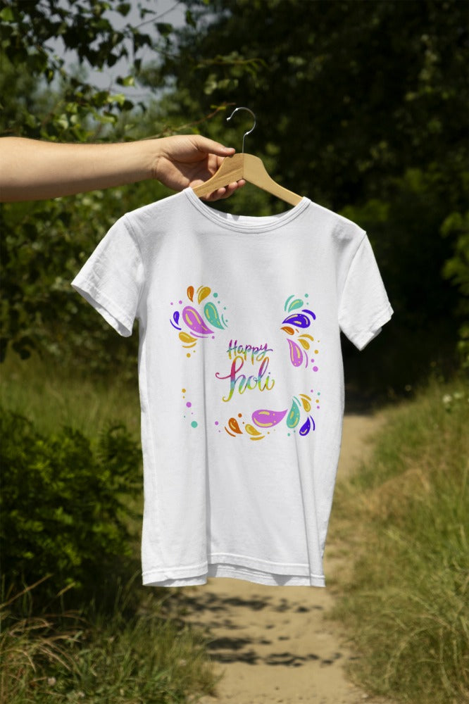 Happy Holi T-Shirt | Dri Fit | Unisex T- Shirt | Holi Gift | Corporate Gift