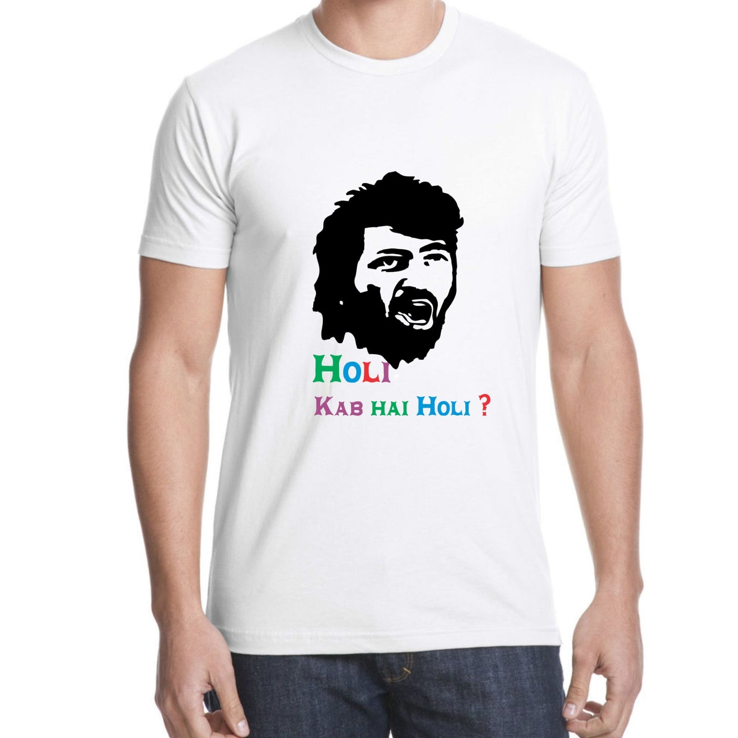 Dri Fit Holi T-Shirt | Unisex T- Shirt | Holi Hai | Gabbar Holi