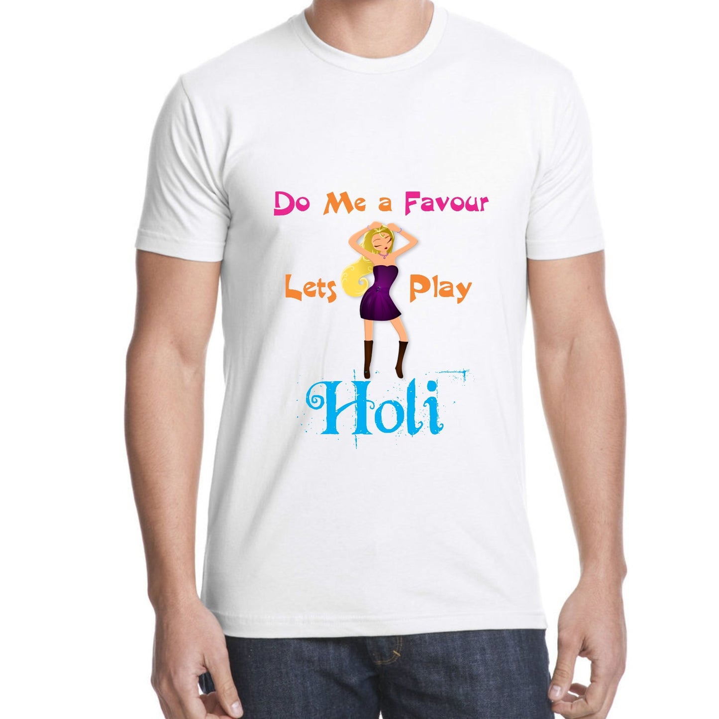 Holi T-Shirt | Lets Play Holi | Corporate Gift | Gifting | Unisex T-shirt | Dri Fit