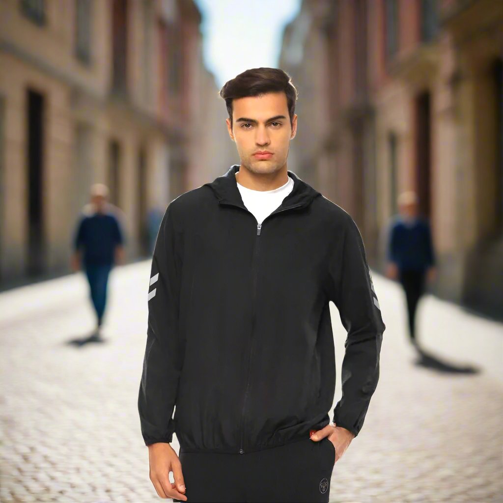 Hummel Victor Wind Breaker Jacket | Front Zipper | NS Lycra Fabric | Elasticated Hood | Corporate Gift | Book My Gift