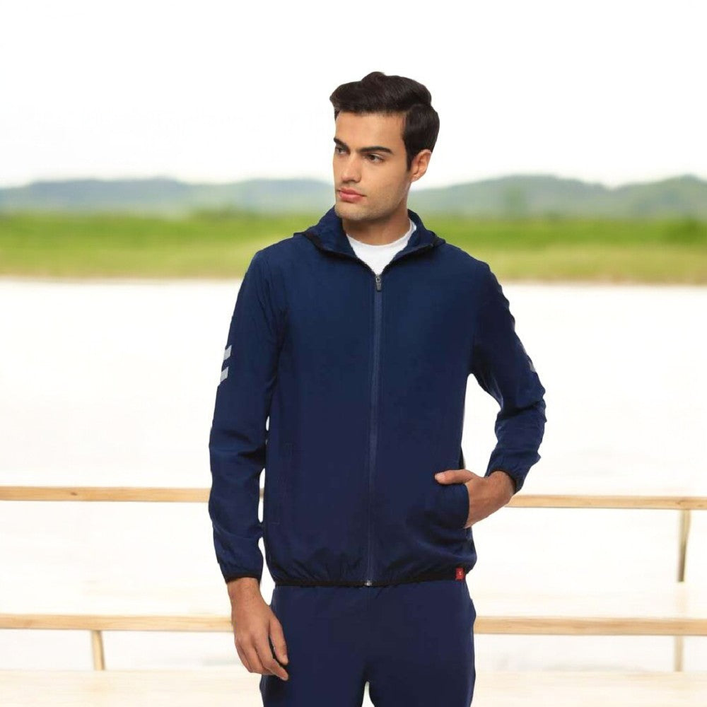 Hummel Victor Wind Breaker Jacket | Front Zipper | NS Lycra Fabric | Elasticated Hood | Corporate Gift | Book My Gift