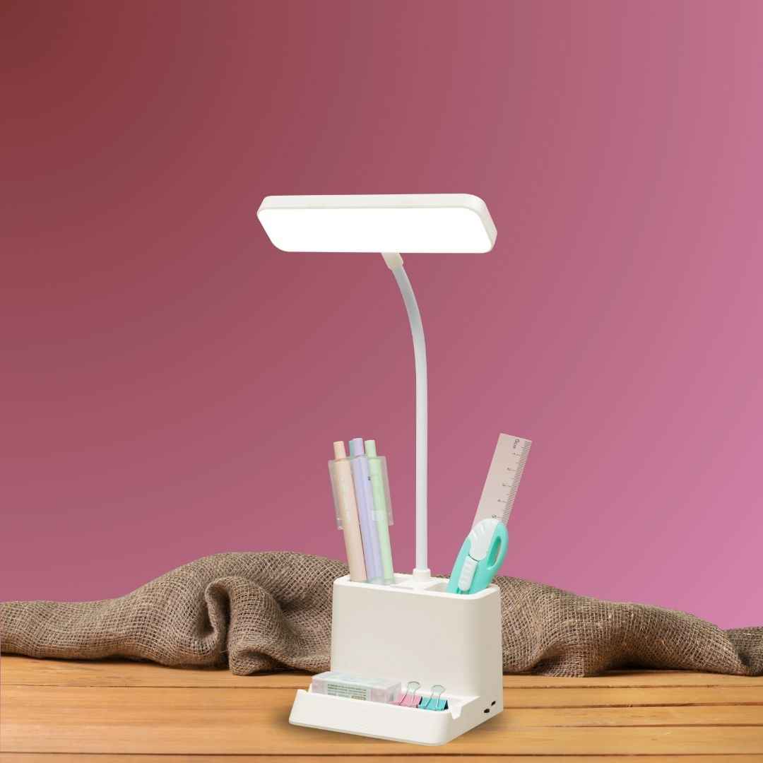 Beam | Desk Lamp | Pen & Mobile Stand | 3 Colors Modes Of Light | Desktop Organizer | Book My Gift
