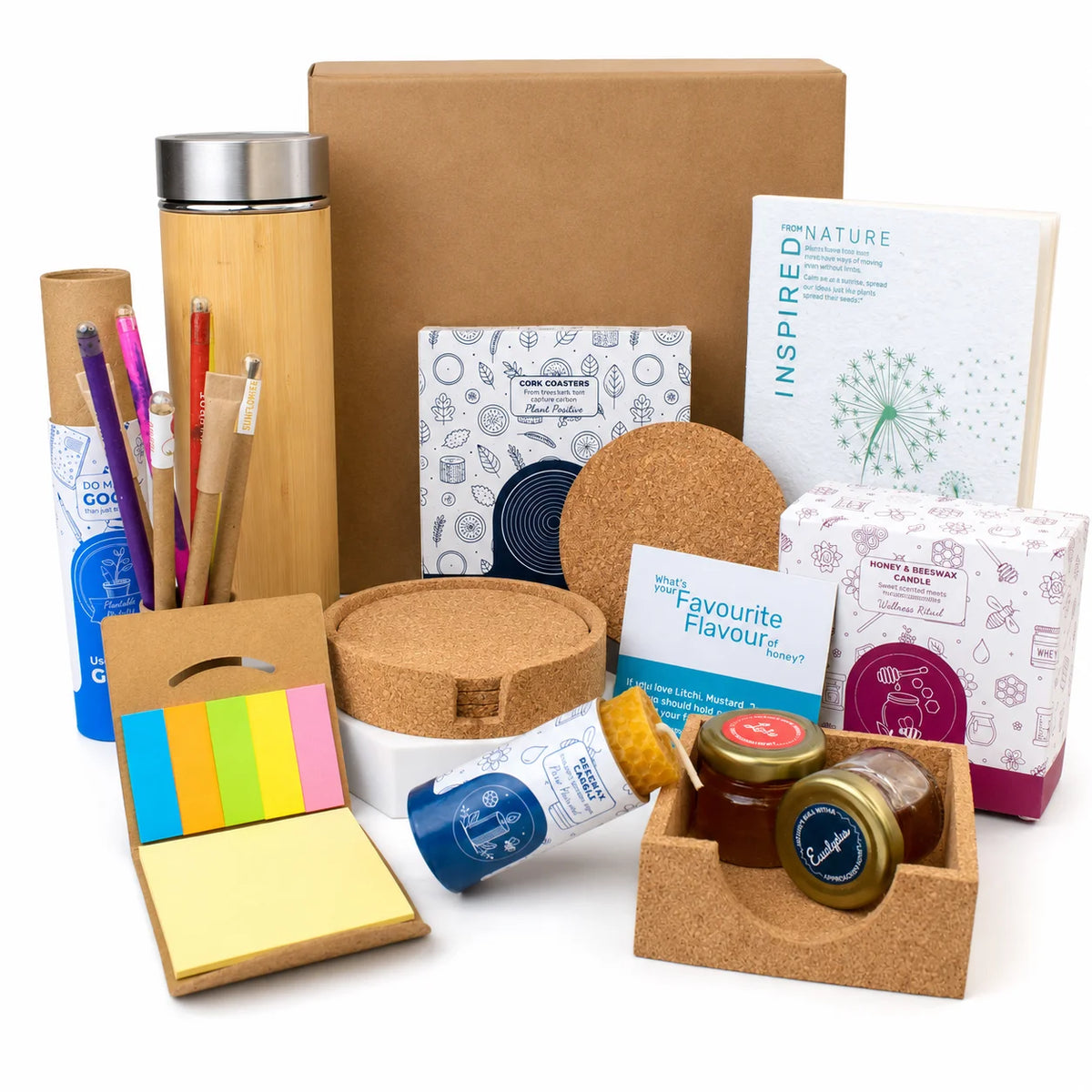 Eco- Festive Bamboo Bottle Desk Box