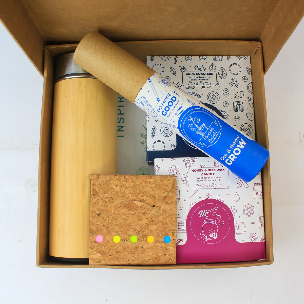 Eco- Festive Bamboo Bottle Desk Box