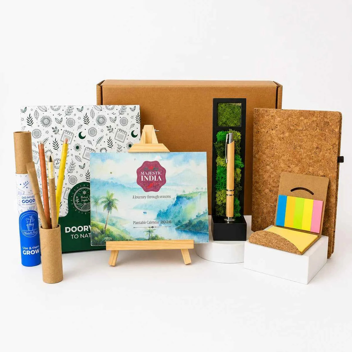 Eco - Forest Cork Diary Desk Gift Box