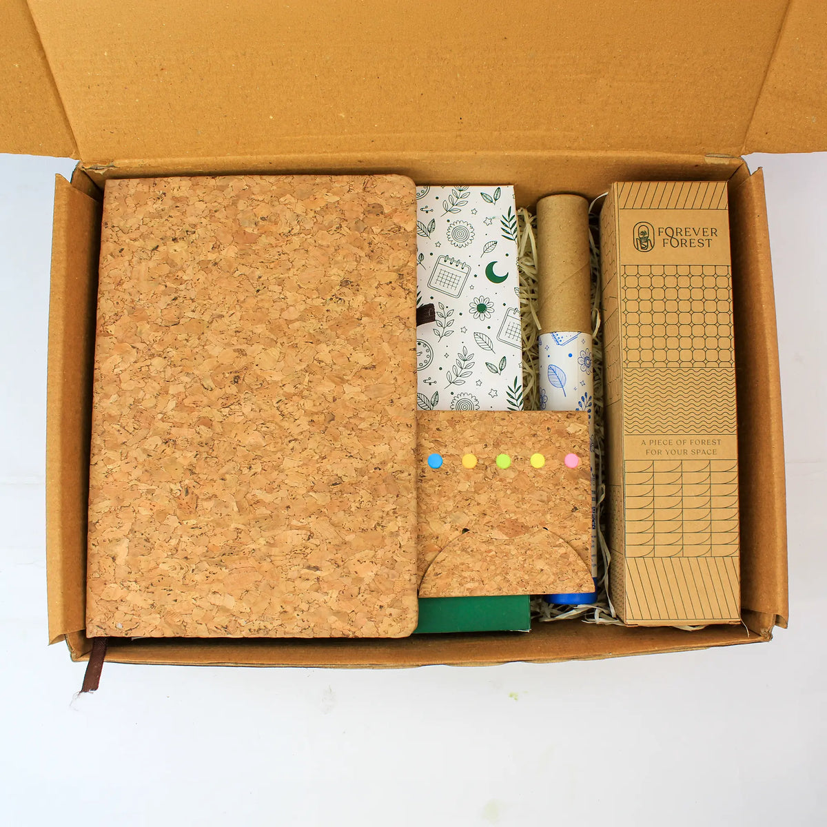 Eco - Forest Cork Diary Desk Gift Box