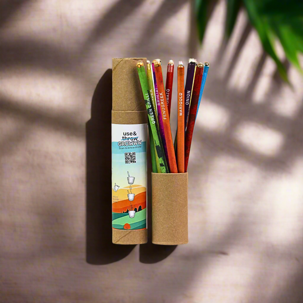 Garden Seed Pencil Set | Eco Friendly | Pack Of 12 pcs. | Birthday Gift | Book My Gift