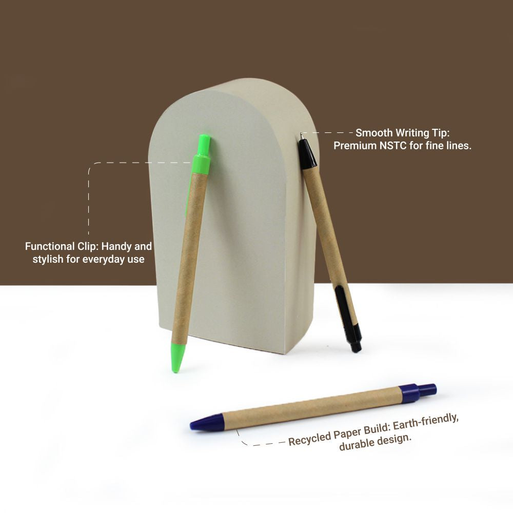 Green Click Eco Pen | Corporate Gift | Recycled Material | Pen | Book My Gift
