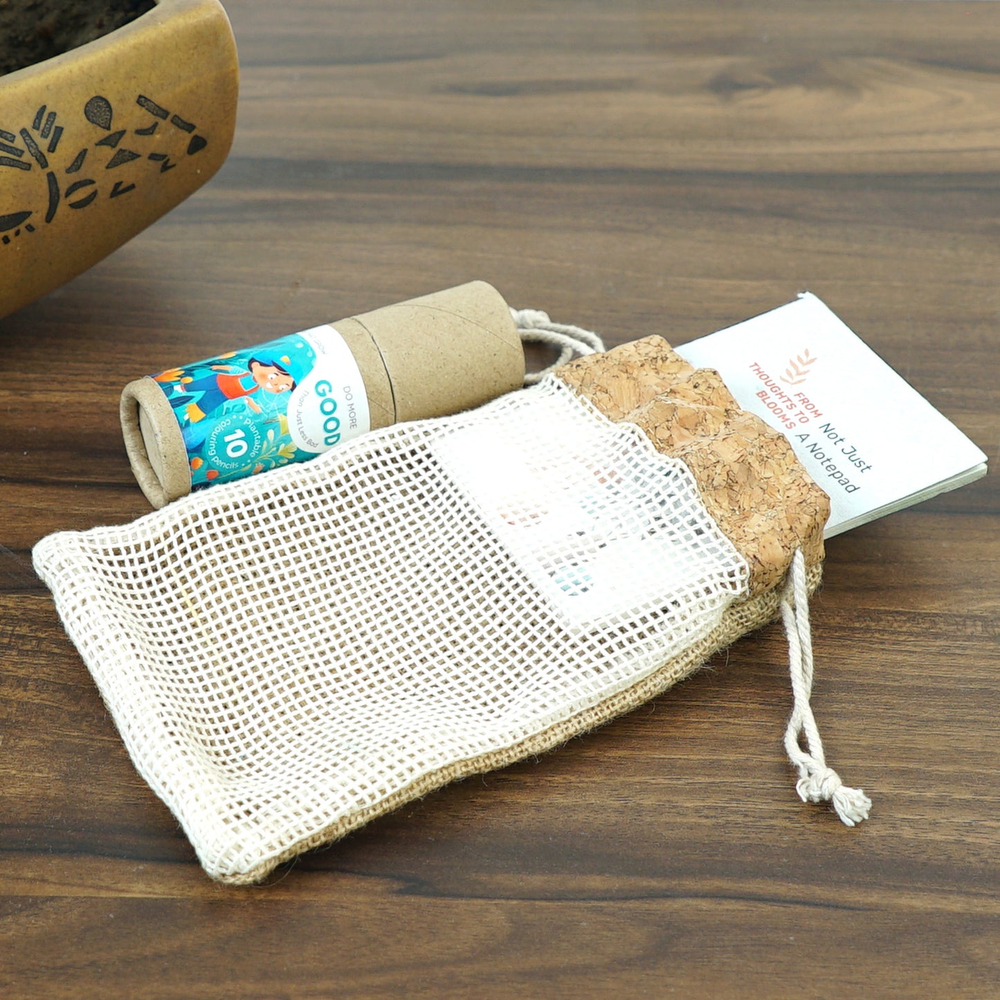 Jute with Cork Potli | Jute Bag | Gifting Bag | Eco Friendly | Book my Gift