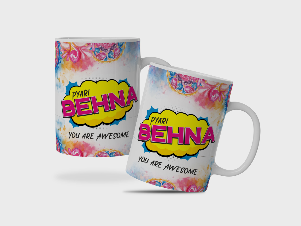 Pyari Behan Mug | Mug Gift for Sis | Mug Gift for Sister | Mug Gift for Behen | Rakshabandhan Gift for Sister | Rakhi Gift for Sister | Birthday Gift for Sister