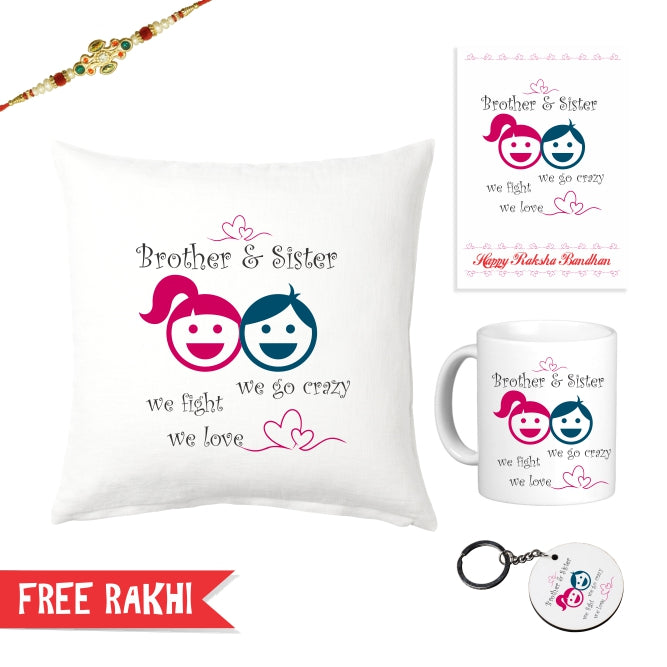 Brother and Sister Rakhi Combo | Sister Brother Mug | Combo Gift for Sibling | Combo Gift for Brother | Rakshabandhan Gift for Sister | Rakhi Gift for Brother