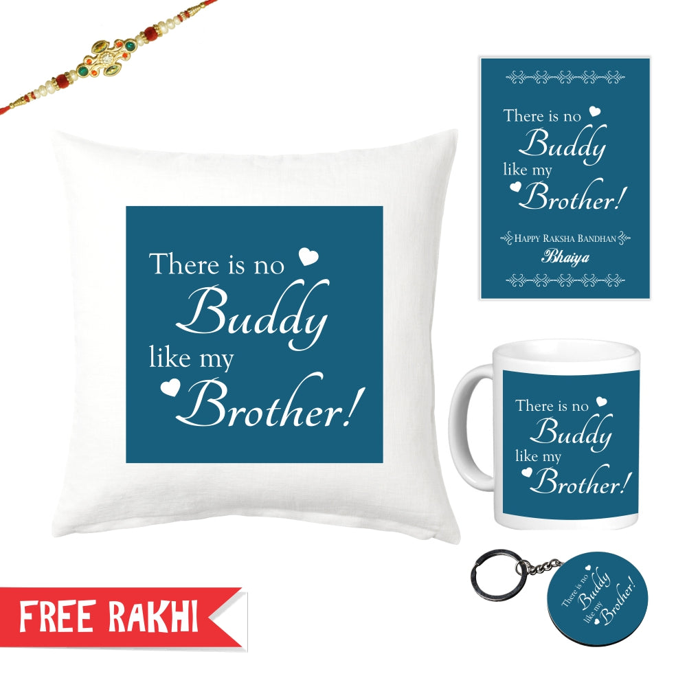 Brother Rakhi Combo | No Buddy brother Mug | Combo Gift for Brother | Gift for Brother | Gift set for Brother | Rakshabandhan Gift for Brother | Rakhi Gift for Brother