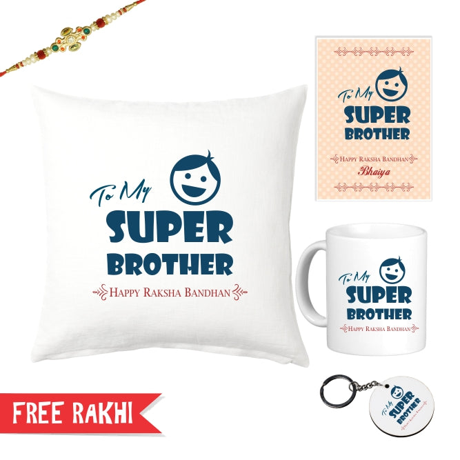 Super Brother Rakhi Combo | Mera super brother Mug | Combo Gift for Brother | Gift for Brother | Combo Gift for Brother | Rakshabandhan Gift for Brother | Rakhi Gift for Brother