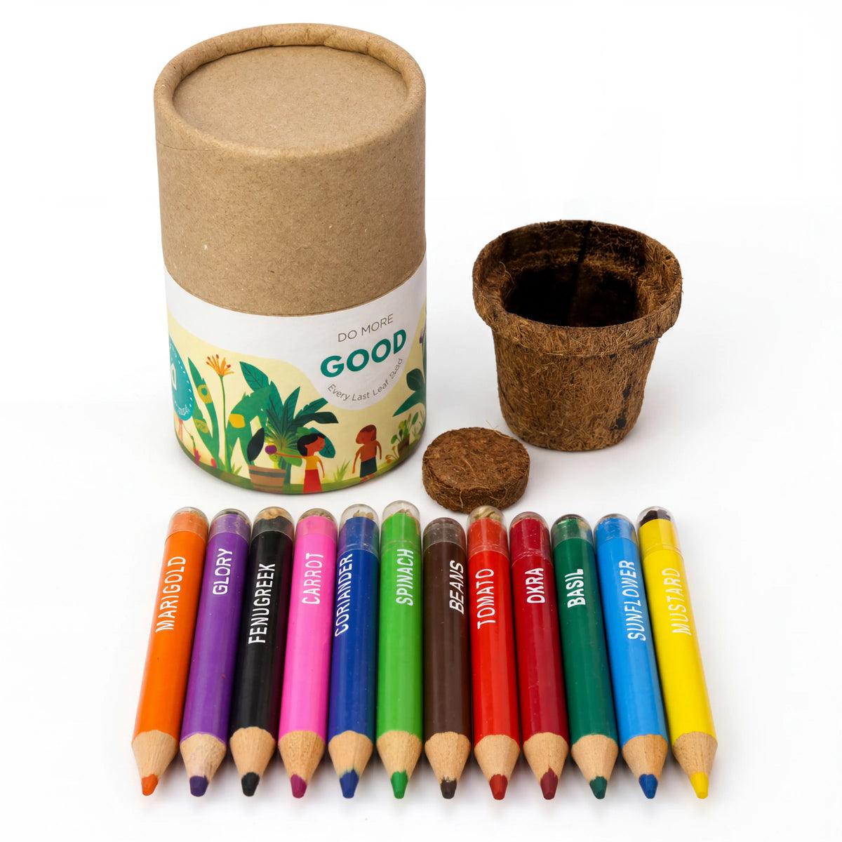 Eco - Color Plant Grow Kit (GIY) - 12 coloring seed pencils