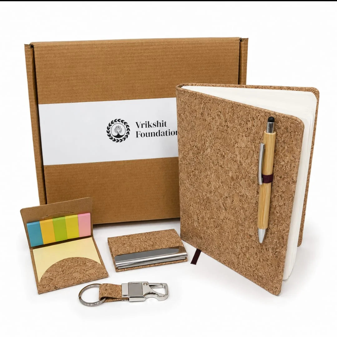 Eco - Cork Desk Stationery Gift Box