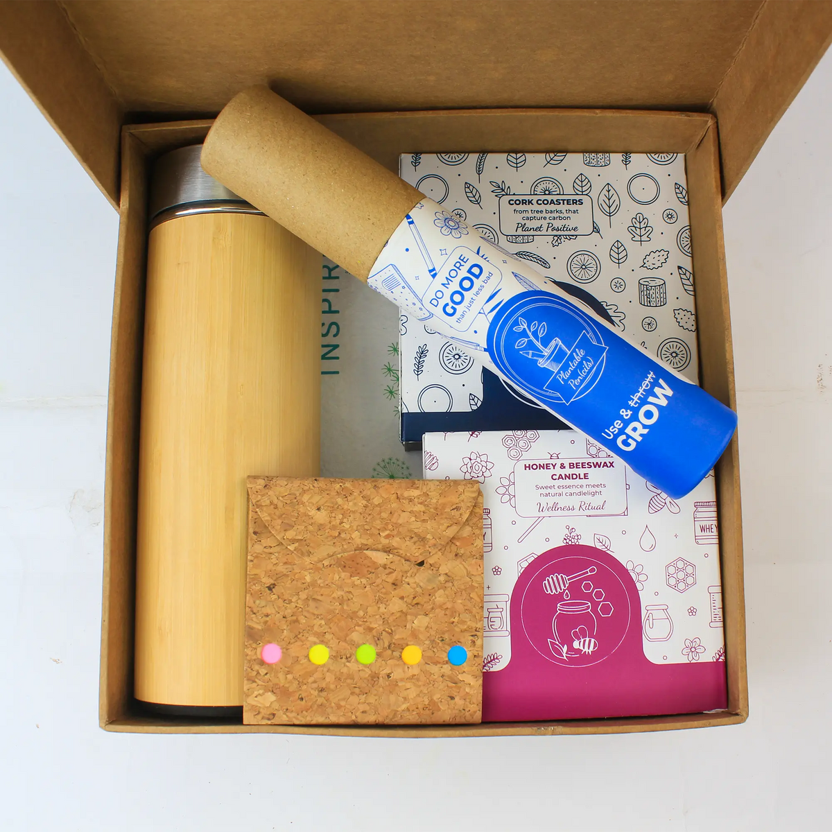 Eco- Festive Bamboo Bottle Desk Box