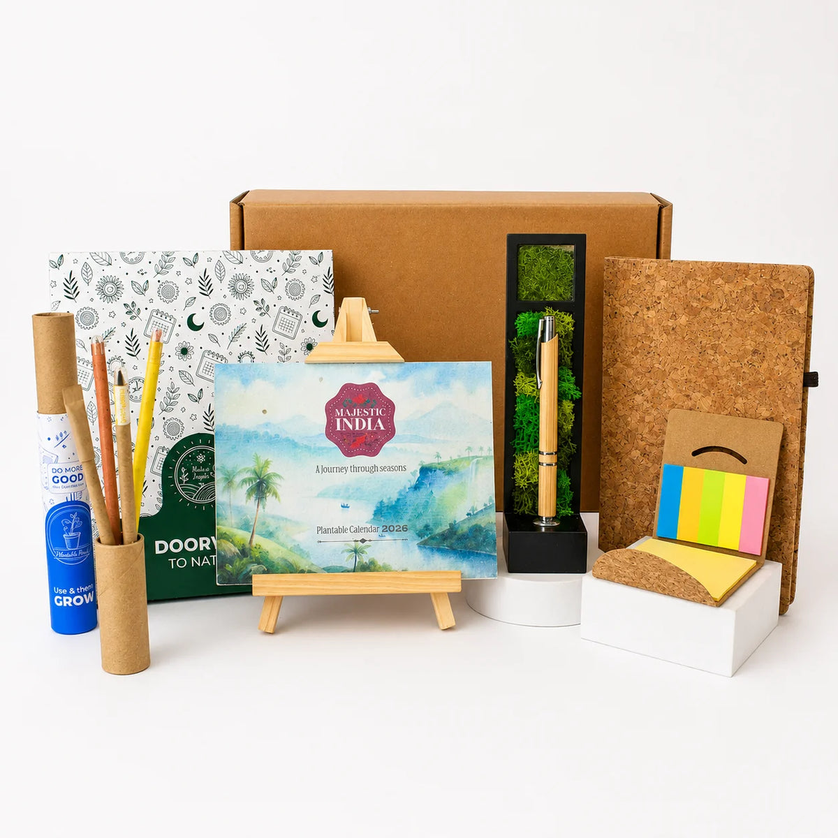 Eco - Forest Cork Diary Desk Gift Box