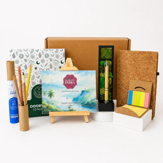 Eco - Forest Cork Diary Desk Gift Box