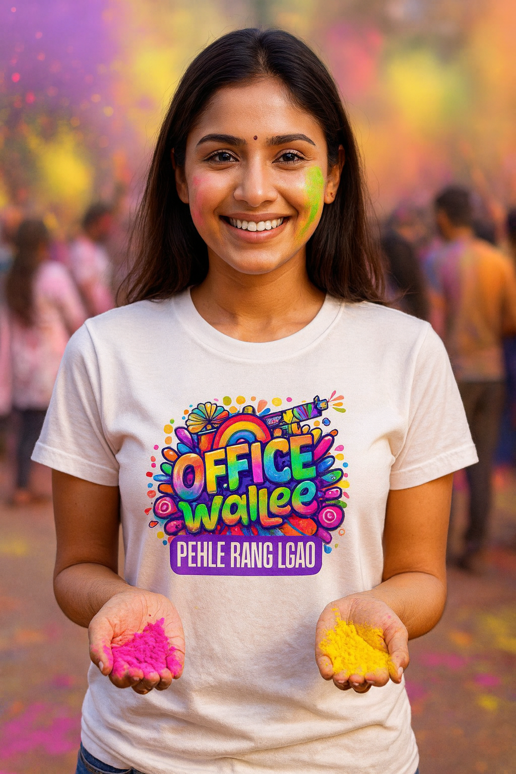 Office Wali Holi T-Shirt | Dri Fit | Unisex T-Shirt | Holi Gifting | Corporate Gift