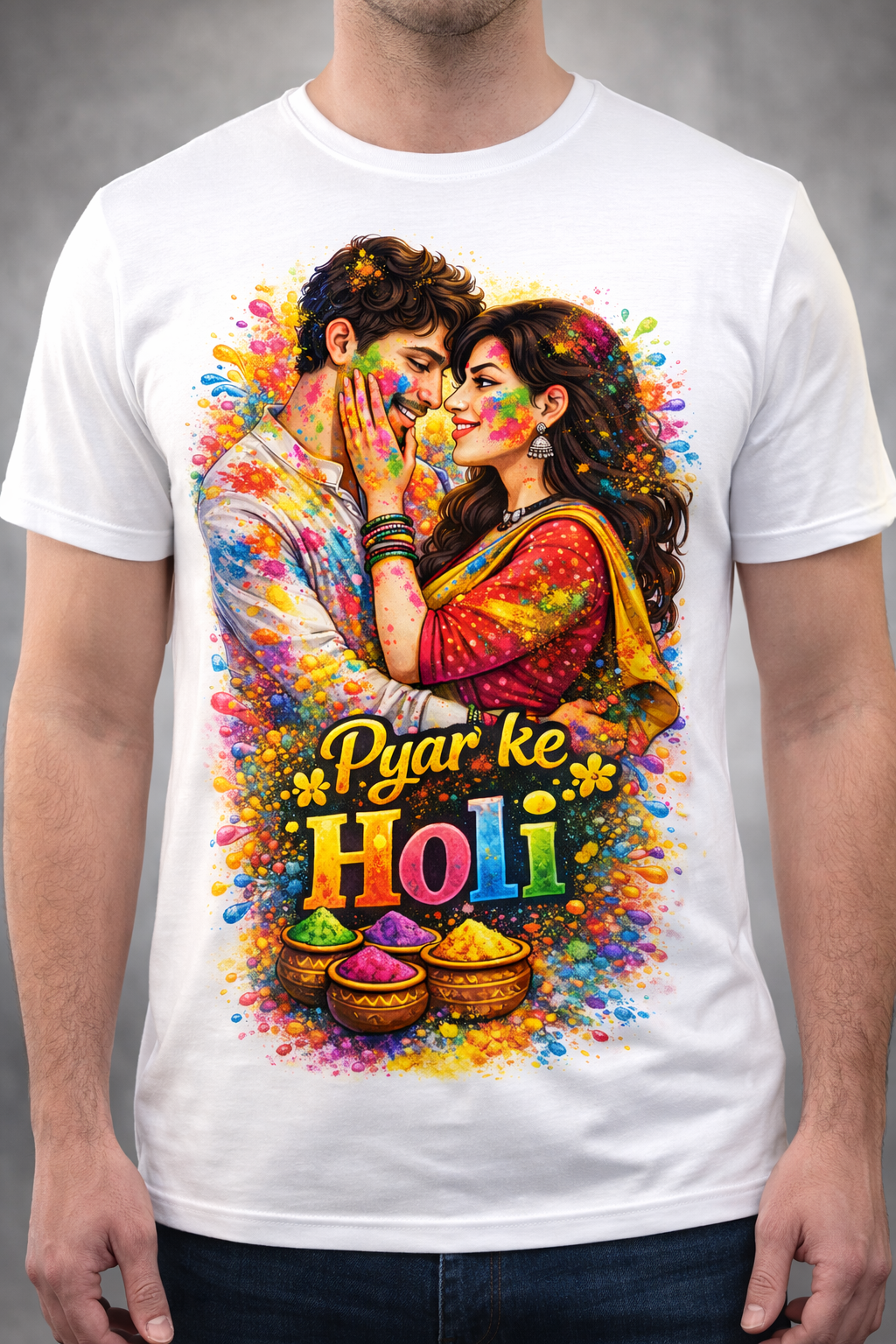 Pyar Ki Holi T-Shirt | Holi T-shirt | Gift for Holi | Corporate Gifts