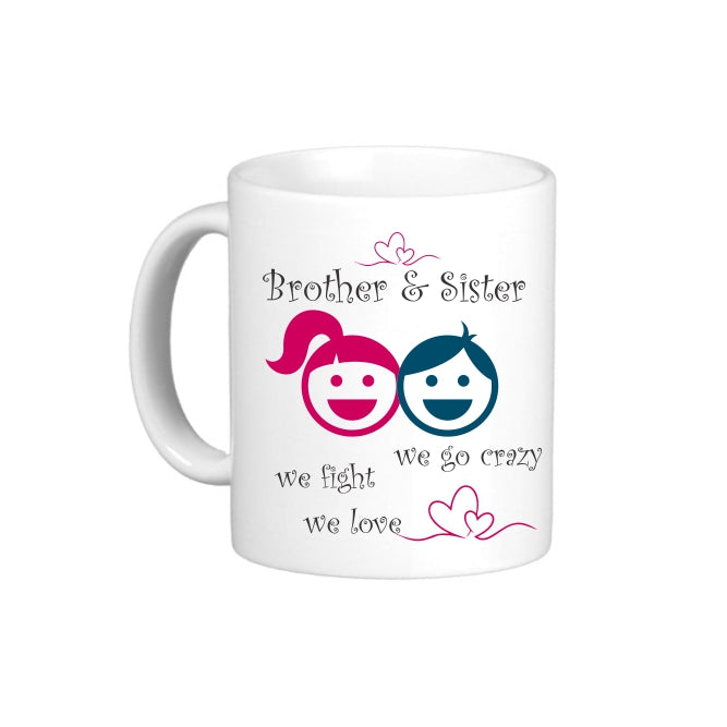 Brother and Sister Rakhi Combo | Sister Brother Mug | Combo Gift for Sibling | Combo Gift for Brother  | Rakshabandhan Gift for Sister | Rakhi Gift for Brother