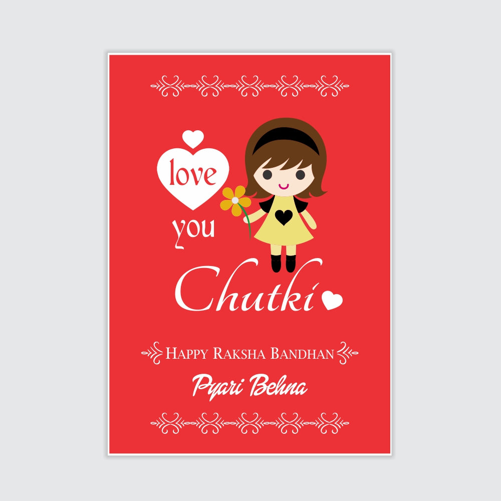 Chutki Sister Rakhi Combo |  Meri Pyari Behan Mug | Combo Gift for Sis | Gift for Sister | Combo Gift for Behen | Rakshabandhan Gift for Sister | Rakhi Gift for Sister